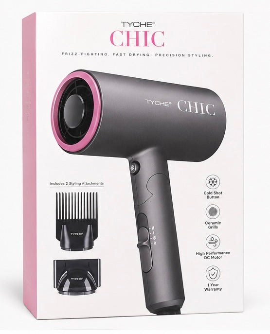 TYCHE CHIC Hair Dryer – Fast Drying & Precision Styling