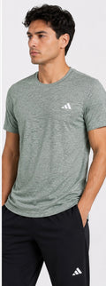 adidas Men’s Tech Tee Heather Silver Green