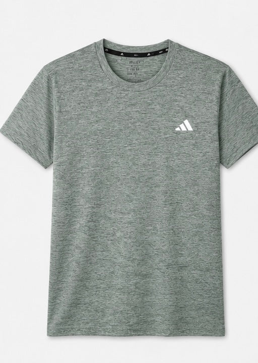 adidas Men’s Tech Tee Heather Silver Green
