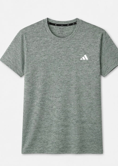 adidas Men’s Tech Tee Heather Silver Green