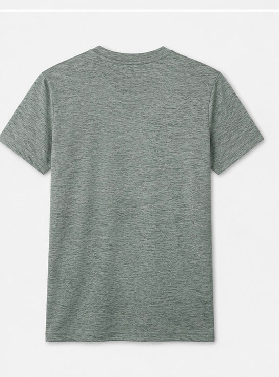 adidas Men’s Tech Tee Heather Silver Green