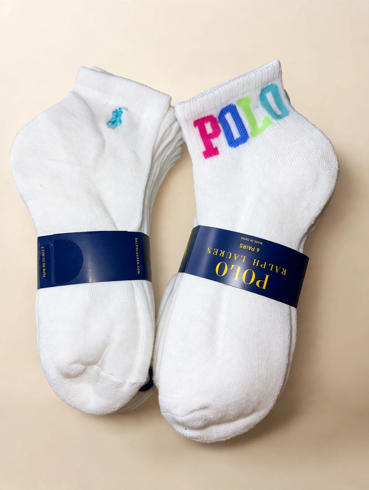 Polo Ralph Lauren 6-Pack White Ankle Socks