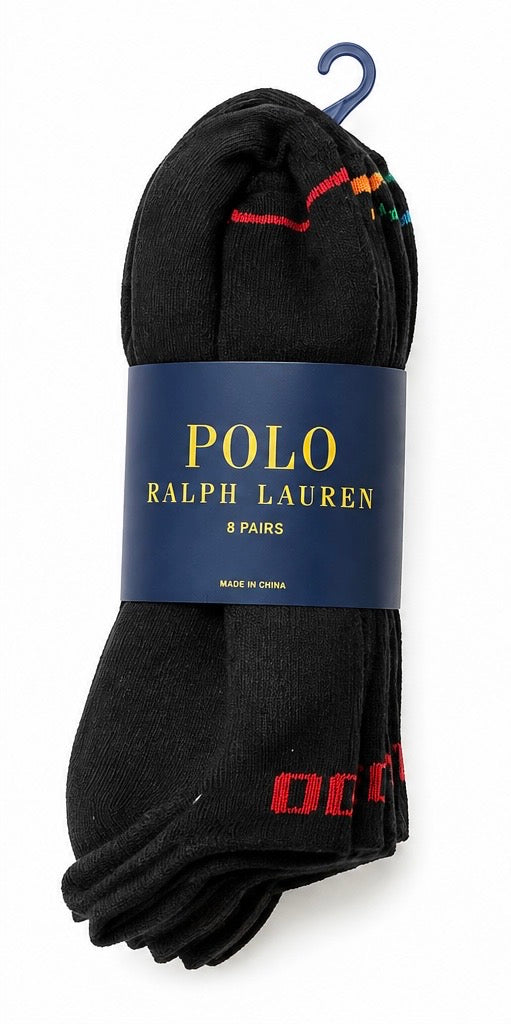 Polo Ralph Lauren Men’s 8-Pair Crew Socks Set – Black
