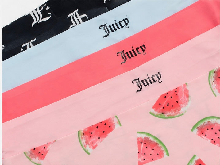 Juicy Couture Women’s 5-Pack Seamless No-Show Panties – Size S, Assorted Colors