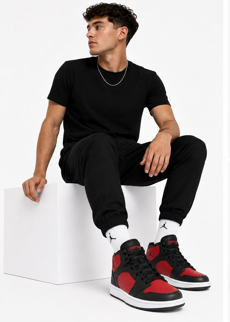 Jordan Access Black/Gym Red-White