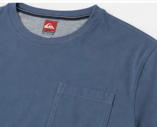 Quiksilver Men’s T-Shirt Indigo con Bolsillo – Talla M
