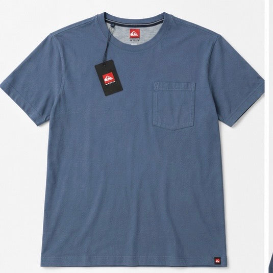 Quiksilver Men’s T-Shirt Indigo con Bolsillo – Talla M