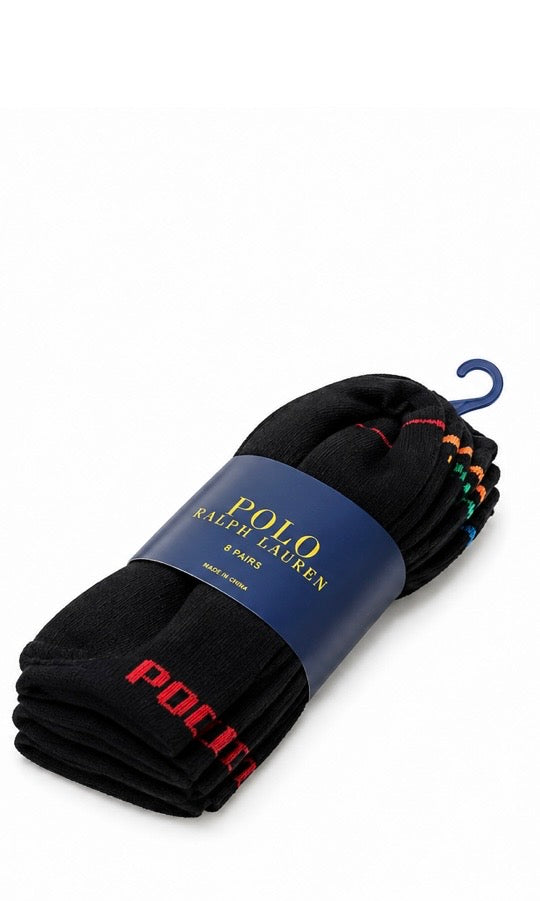 Polo Ralph Lauren Men’s 8-Pair Crew Socks Set – Black